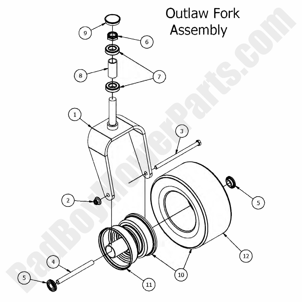 2017 Outlaw & Outlaw Extreme Front Fork Assembly
